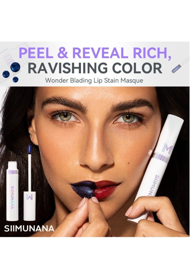 Lip Stain Peel Off Masque - Long Lasting, Waterproof and Transfer Proof Nude Lip Tint, Matte Finish Peel Off Lip Stain (Lovely Masque) - Image 2